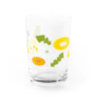 イラストレーター スズキトシエのタンポポとツクシのグラス Water Glass :front