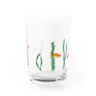 ラクガキのんびりのきんぎょと水草 Water Glass :front