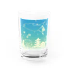 ・buncho days・ 文鳥デイズの北欧の空を飛ぶ文鳥 Water Glass :front