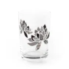 Drecome_Designのオルテガ柄の蓮の花 Water Glass :front