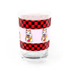 ヒロミンゴフラミンゴのまねきねこねこ Water Glass :front