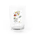 kumamotoの宇宙ウサギ Water Glass :front