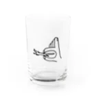nandeのつかまれたワニ Water Glass :front