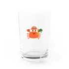 カニパニーのトマトとニンジンを収穫したカニ Water Glass :front