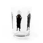 BUHITOLIFEの黒パグ の背中たち Water Glass :front