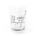 Gregge Southerd #suzuri店の異常の二乗(黒) Water Glass :front