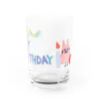 LilyBlanket89のお誕生日おめでとう_シーツをかぶったネコ Water Glass :front