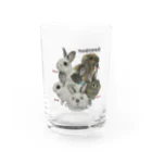 🐇のんくく🐇(❤️くろえ君❤️)のうさぎのきた道 名入 保護うさぎ  Water Glass :front