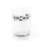 あるじ屋の配色いろいろボーダーコリーMIX Water Glass :front