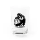 GemBox SUZURI店のモナゴリラ モナコイン 単色BK (SZ) GemBox Water Glass :front