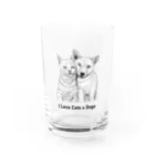 I love cats&dogs　のI Love Cats&Dogs Water Glass :front