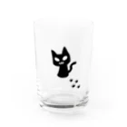 猫月のゆるっとショップの黒猫ちゃん Water Glass :front