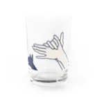 circusの影絵グラス＿イヌ（青） Water Glass :front