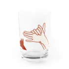 circusの影絵グラス＿イヌ（赤） Water Glass :front