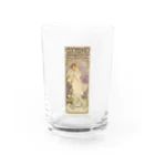 釜萢堂《かまやちどう》美術販売の「LA. DAME. / AUX. CAMELIAS / SARAH BERNHARDT」  Mucha, Alphonse／Paris Musées Water Glass :front