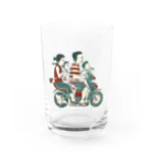 IZANAMI by Akane Yabushitaの【バリの人々】バイク家族乗り Water Glass :front