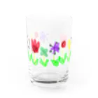 真奈美のお花いっぱい Water Glass :front