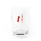 食べ物ギャグ販売所のおめで唐辛子（唐辛子） Water Glass :front