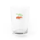 食べ物ギャグ販売所のまた連絡しマス寿司（鱒寿司） Water Glass :front