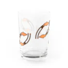 蛇口〆太のお店の干しイカ巴帯 Water Glass :front