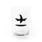 砂と水玉のBBBH「鳥と穴」  Water Glass :front