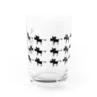 影のお馬さんの仲良し黒いお馬さん Water Glass :front