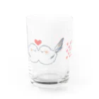 ふんわりショップのカップルのシマエナガ Water Glass :front