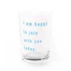 ALBAtherapyのIamHappyToJoinWithYou_SKYBLUE Water Glass :front