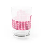 アルバトロスデザインの元素周期表（レッド） Water Glass :front