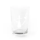 けむりちゃんのシーシャシルエットロゴグラス グラス前面