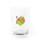 もんとみ | もっちり動物造形作家のコザクラインコのしげもちくん Water Glass :front