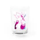 一朶琴の透明少女のグラス Water Glass :front