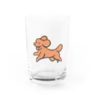 コトブキ商店の走る！トイプードル Water Glass :front