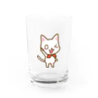 白ねこグループアンテナSHOPの白ねこ公式キャラクター Water Glass :front