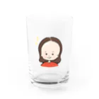 おで子、前を向け！/おで子ヒカル👨🏻‍🦲のおでこヒカルちゃん　ピカピカモード Water Glass :front