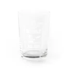 寒がりモンスターの冬と仕事のない国の入国スタンプ(白) Water Glass :front