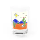 クマバチゴルフ倶楽部のクマバチとメキシカンタイル Water Glass :front