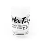 #KuToo Wave of Actionの【復刻】#KuToo モノクロ ロゴ グラス Water Glass :front