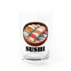 猫と釣り人のSUSHI_2R Water Glass :front