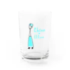 ウサネコのカクテル　チャイナブルー Water Glass :front