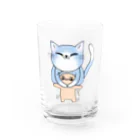 SORA(目を生かせたい人)のいきなりネコに乗っかられてビクつくはげ Water Glass :front