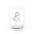 36sanのpooping cat Water Glass :front