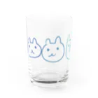 農家の嫁のあおいろうさぎ Water Glass :front