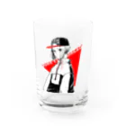 Minoruのキャップを被った女の子 Water Glass :front