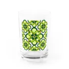 rioka24ki10のグリーン　丸　模様 Water Glass :front