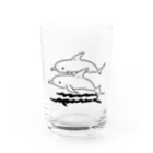 hinata-shopのスイスイイルカ Water Glass :front