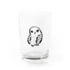 hoshiasのしろふくろう Water Glass :front