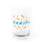 うさぎちゃんアイランドのKAKIPI- ロゴ 青 Water Glass :front