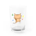 eigoyaのすきっぷする茶トラ猫 Water Glass :front