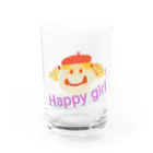 makemikaのhappy girl Water Glass :front